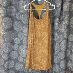 Chic Prana Yellow Patterned Sleeveless Dress